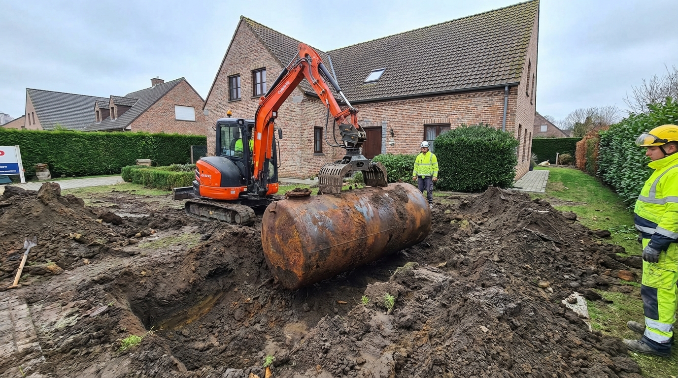 Mazouttank verwijderen